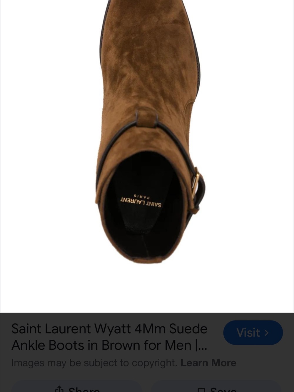 Saint Laurent Brown Suede Wyatt Ankle Boot
Almost new, used few times.